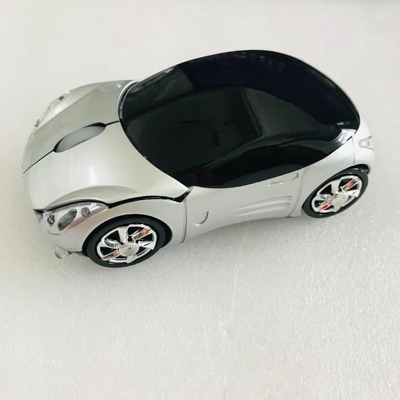 EFFFERTWQL-2.4G Wireless Mouse 3D Car Shape Wireless Optical Mouse USB Receiver for Laptop PC (F-car, Silver)