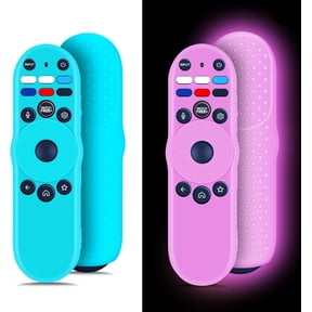 EFFFERTWQL-2 Pack Glow Silicone Case for Vizio TV Voice Remote Control, Remote Cover for XRT270 Remote (Blue+Pink)