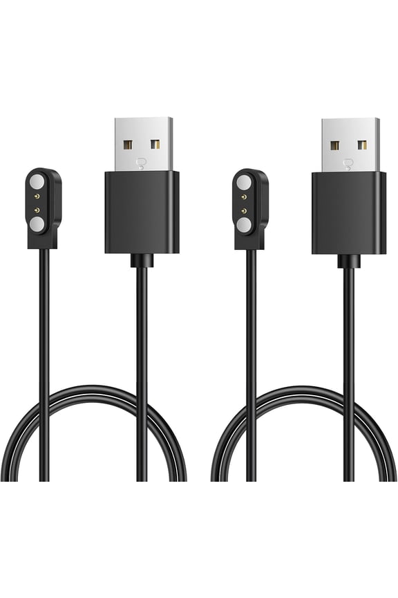 -[2-Pack Smart Watch Charger for SPROD1, Magnetic USB Charging Cable for Smartwatches with 2-pin 2.5mm Cable, Compatible with P22, LW31, LW45, D10, N29, i13, Y20GT, i18, P58, H76, I22, P25