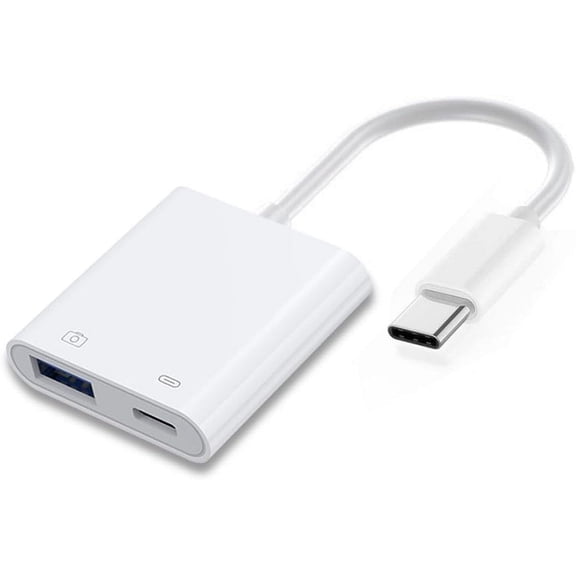 EFFFERTWQL-2 in 1 USB C to USB 3.0 Socket OTG Adapter with PD 24W Charge for Laptop Tablet Phone