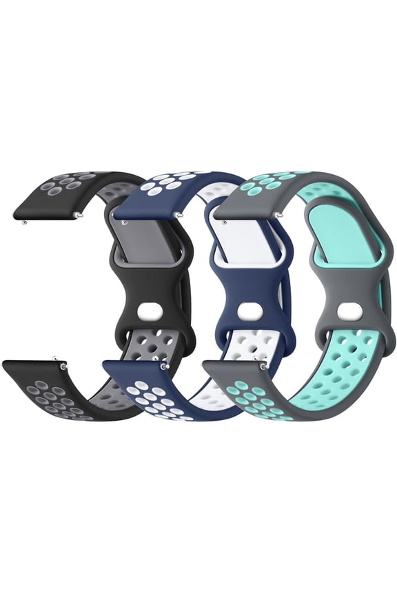 -20mm 22mm Silicone Watch Bands Quick Release Replacement Wristband, Soft Silicone Rubber Sport Watch Strap for Women Men