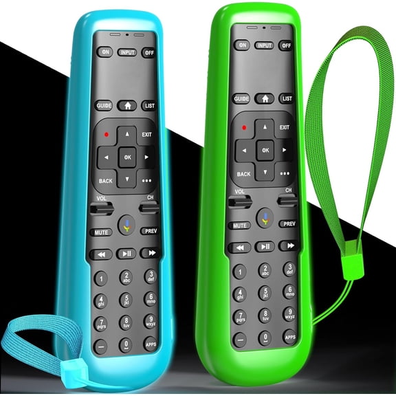 EFFFERTWQL-2PACK Case for DirecTV Remote, Cover for AT&T TV Now Receiver C71KW / RC82V Voice Remote Control Skin Sleeve Green Blue