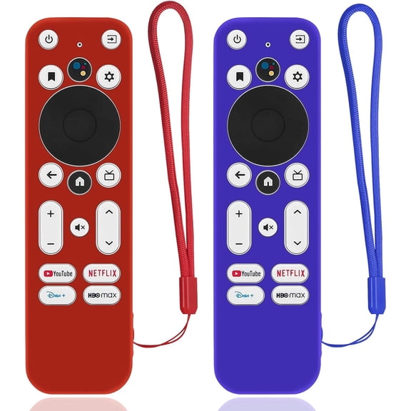 EFFFERTWQL-2PCS Cover for Onn Android Remote, Shockproof Anti-Dirty Silicone Case Compatible with Onn 4K UHD Stick TV Box 100024646 100026240 Remote an-ti Lost Anti-Slip Skin-Friendly