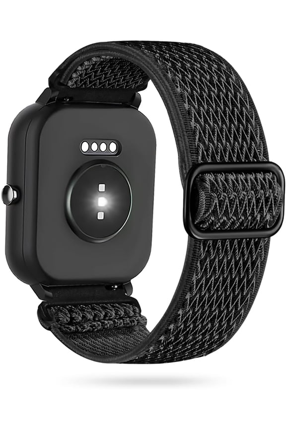 -3 Pack Stretchy Nylon Watch Bands Compatible Spade Co Health Smartwatch 4, 22mm Stretch Elastics Nylon Adjustable Replacement Strap Accessories for Men & Women