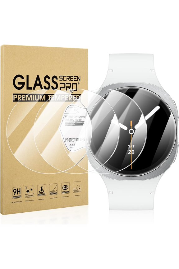 -4-Pack for Samsung Galaxy Watch 8 40mm Screen Protector,HD-Clear Hardness Tempered Glass Protective Film for Galaxy 40 mm Smartwatches [Anti-Scratch]