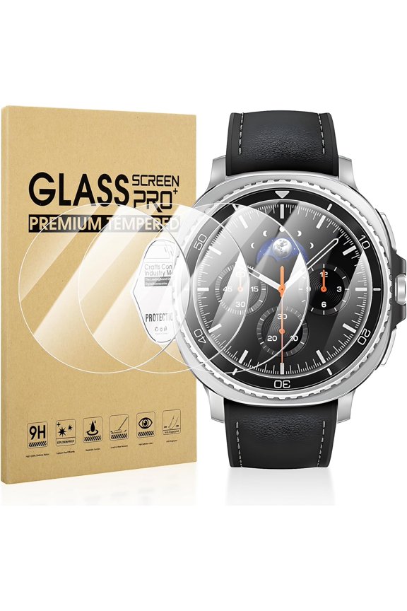 -4-Pack for Samsung Galaxy Watch 8 Classic 46mm Tempered Glass Screen Protector,HD-Clear Hardness Protective Film for Galaxy 46 mm Smartwatches [Anti-Scratch]