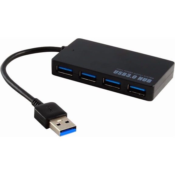 EFFFERTWQL-4 Port USB 3.0 Hub Compact and Portable for PC Mac Laptop and Desktop
