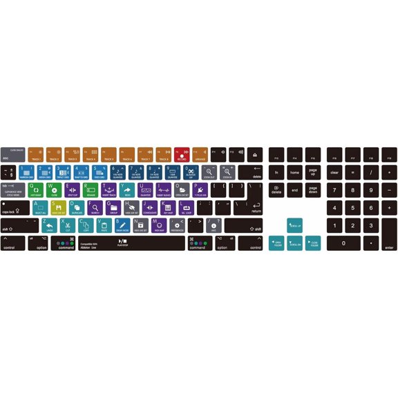 EFFFERTWQL-Ableton Live Shortcut Hotkey Silicone Keyboard Cover Keypad Skin for Magic Keyboard with Numeric Keypad A1843 MQ052LL/A Released in 2017/2018(US/EU Layout)