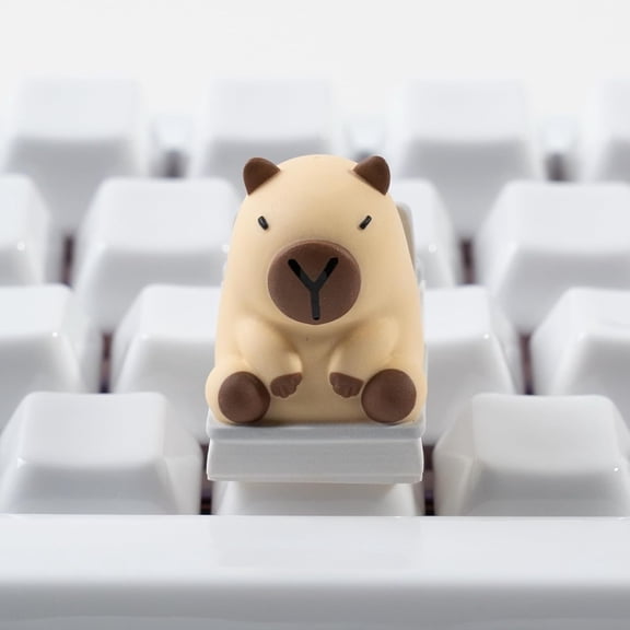 EFFFERTWQL-Artisan Keycaps Cute Capybara Closestool Resin Keycaps 1U ESC Custom Handmade Keycap Replacement for Mechanical Keyboard