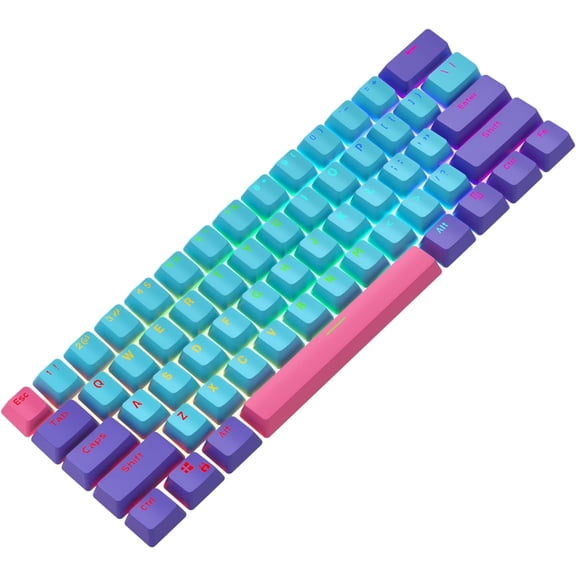 EFFFERTWQL-Backlit PBT keycaps for 60 Percent Gaming keyboad 104-Key Caps Set TKL OEM Profile Compatible with 60%/87/104 Keyboard (Joker)