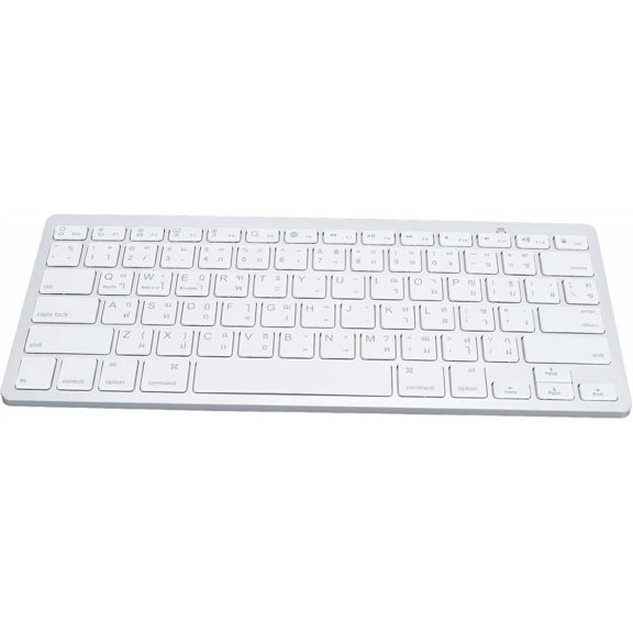EFFFERTWQL-Bilingual Bluetooth Keyboard, Super Slim Wireless Keyboard for Computer, Smart TV, Tablet, and Smartphone, Compatible with Multiple Systems and Languages