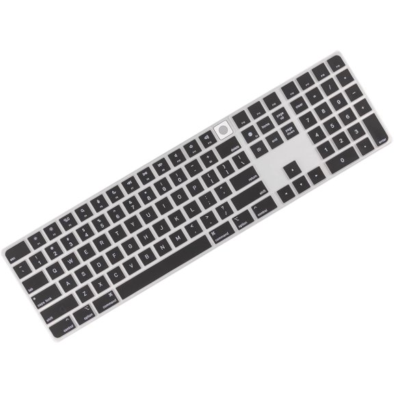 EFFFERTWQL-Black Keyboard Cover for Mac Magic Keyboard with Touch ID and Numeric Keypad A2520 US Layout