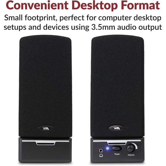 EFFFERTWQL-CA-2014 Computer Speakers, Full Stereo Sound, Convenient Controls, Easy Setup