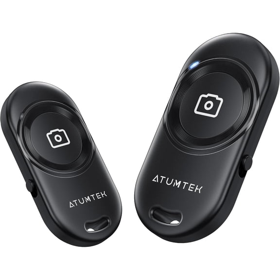EFFFERTWQL-Camera Remote Shutter for iPhone and Android Smartphones (2 Pack), Wireless Phone Remote Control Selfie Button for Photos and Videos (Bluetooth 5.2), Wrist Strap Included, Black Stylish