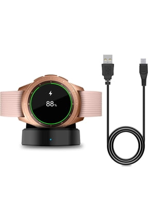 -Charger Compatible with Samsung Galaxy Watch 42mm/46mm, Upgraded Charging Cradle Dock for Galaxy SM-R800/R810/R815 Smart Watch Charger (Not Charge for Galaxy 3/4/5/6/7 and Active 1/2), Bla