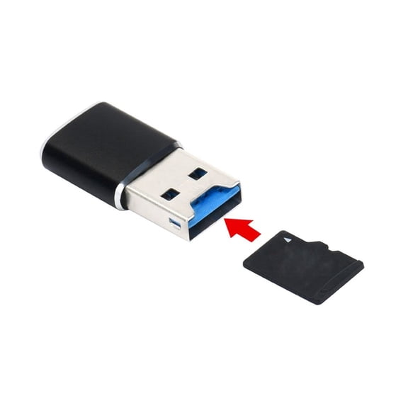 EFFFERTWQL-ChenYang USB 2.0 to Micro SD T-Flash TF M2 Card Reader for Mobile Phone and Tablet Black Mini Size