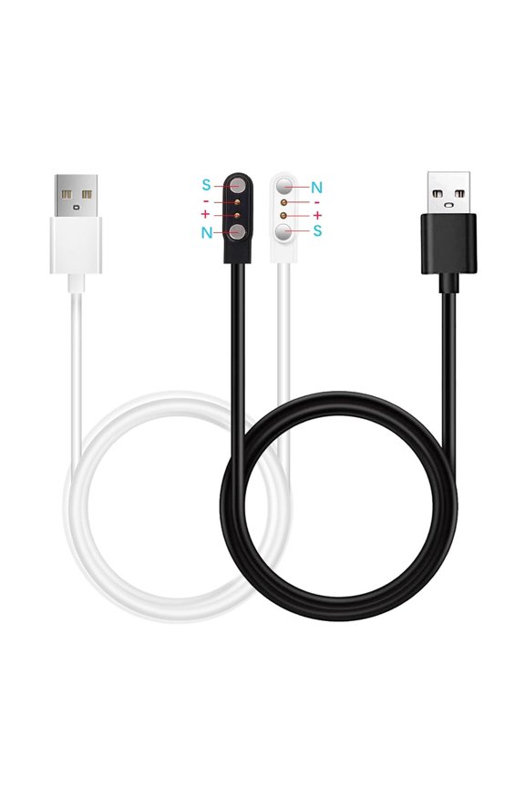 -Compatible for ROHS Smart Watch Charger, 2 Pin/2-Pack [Model A + Model B, One fit] 2.8mm Magnetic USB Charging Cable for Smart Watches with ROHS/CE Certification