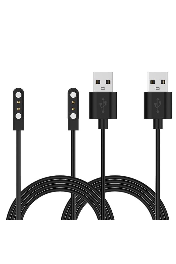 -Compatible with Tensky 208 Plus BT/208 Plus/208BT, IDW28, IDW19, GTX12 Smart Watch Charger, 3.3FT Replacement Charging Cable for Tensky Smart Watch Charger (Black&Black)