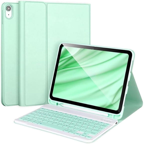 EFFFERTWQL-Compatible for iPad Air 11 Inch (M4 2026/M3 2025/M2 2024)&Air 5th/4th Generation Case Keyboard, with Pencil Holder,Wireless Detachable Backlit Keyboard and Auto Sleep/Wake Function(Light G