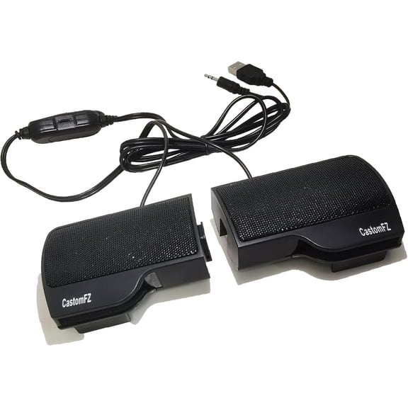 EFFFERTWQL-Computer Speakers Desktop PC Speakers for Monitor, Music Speaker with Wired Handy Volume Control for Computers, Tablets TV, PC, Laptop, Black