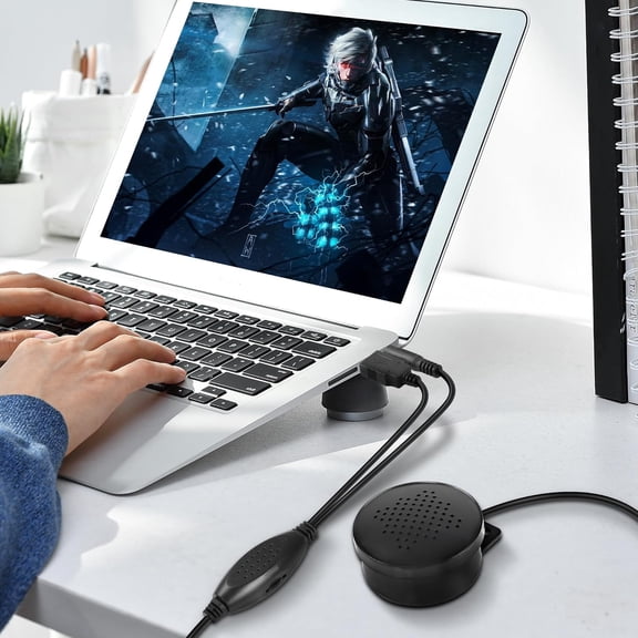 EFFFERTWQL-Computer Speakers for Desktop/PC, USB Powered Portable Small PC Speaker with Volume Control for Laptop, Tablets, Monitor