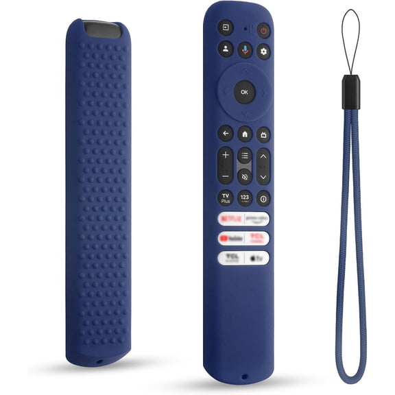 EFFFERTWQL-Cover for TCL TV Remote RC813 FMB1, RC923 FMB3, RC902V FMR1 2023, Silicone Case for TCL Remote Control (Dark Blue)