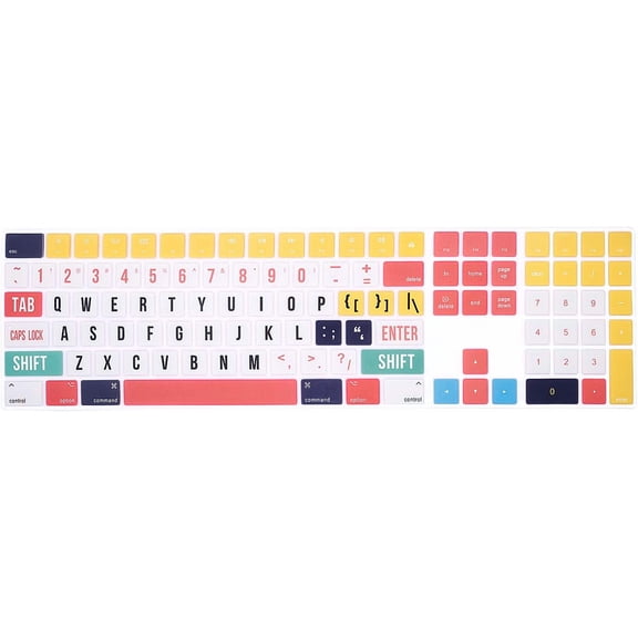 EFFFERTWQL-Creative Big Font Silicone Keyboard Cover Keypad Skin for Magic Keyboard with Numeric Keypad A1843 MQ052LL/A Released in 2017/2018 (US Layout)