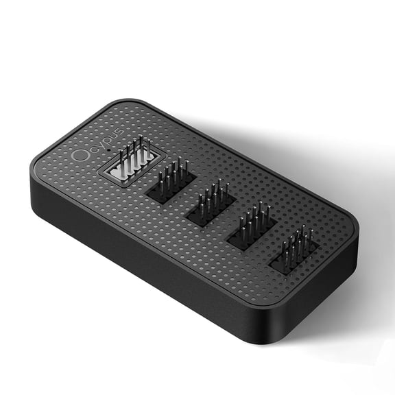 EFFFERTWQL-Delta EU04 BK Internal USB Hub, Expands 4 USB 2.0 Ports for Motherboard 9 Pin Connector, Stable SATA Power Supply, Magnetic Mount and 3M Dual Lock Tapes, Ultra Compact Plug and Play Design