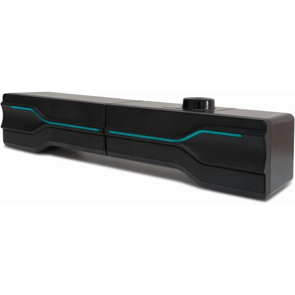 EFFFERTWQL-Desktop USB Powered 2-in-1 Soundbar Stereo Speaker, RGB LED Light