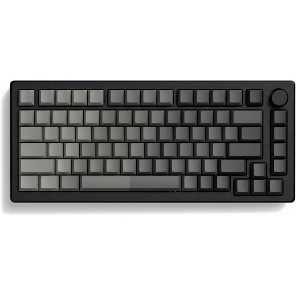 EFFFERTWQL-Double Shot PBT keycaps for Mechanical Keyboard,Shine Through keycap Cherry Profile,Gradient Grey,Side Printed Keyboard caps for Mechanical Gaming Keyboards(121key,only keycaps)