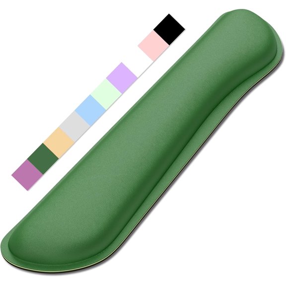 EFFFERTWQL-Enlarge Keyboard Wrist Rest, Memory Foam Keyboard Wrist Cushion for Computer Desk Mats Support, Typing Pain Relief Ergonomic Mouse Pad Rests with Non-Slip Base for Gaming Laptop, Forest Gr