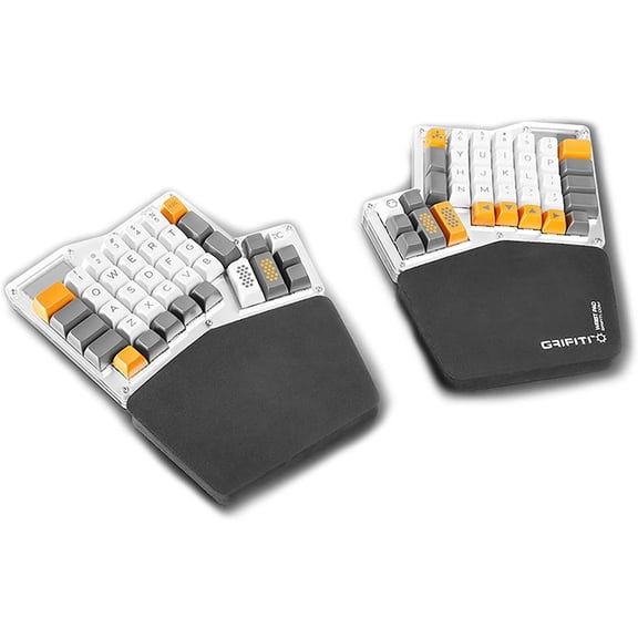 EFFFERTWQL-Fat Wrist Pad Ergodox 2 Piece Set 6.5" x 4.2" x 0.75" Mirror Wrists Rests Support Accessories for Gaming Computer Keyboard Sets - Hand Rest Ergonomic Keyboards Pads Palm Resting (Black Nyl