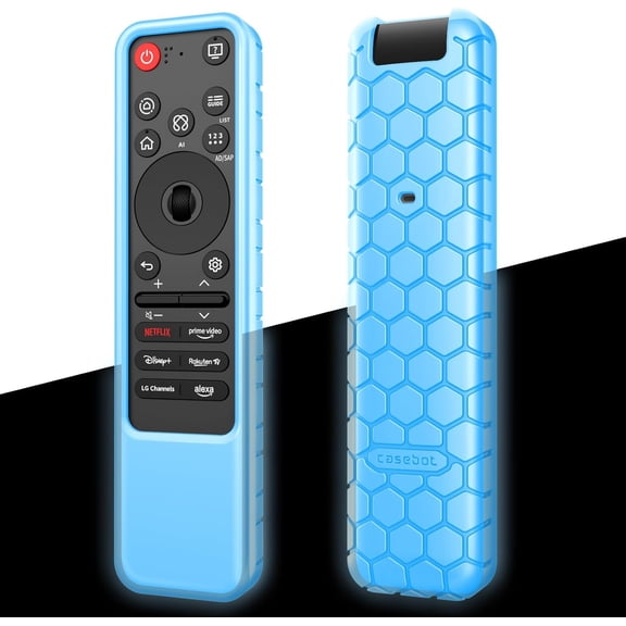 EFFFERTWQL-Fintie Silicone Case for LG MR25GA Remote Control, Lightweight Anti Slip Shockproof Protective Cover for LG OLED Smart TV C5 B5 G5 M5 Series Magic Remote 2025 (Sky Blue Glow)