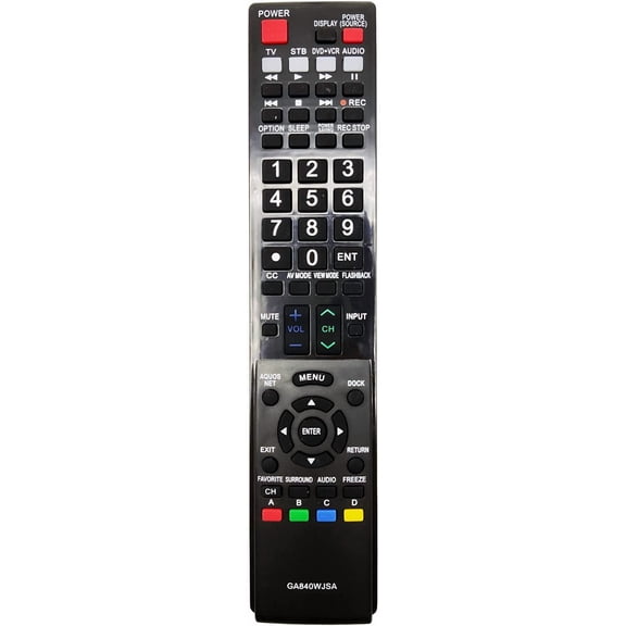 EFFFERTWQL-GA840WJSA TV Remote Control for Sharp LC-40LE810UN, LC-40LE820UN, LC-46LE810UN, LC-46LE820UN, LC-52LE810UN, LC-52LE820UN, LC-60LE810UN, LC-60LE820UN
