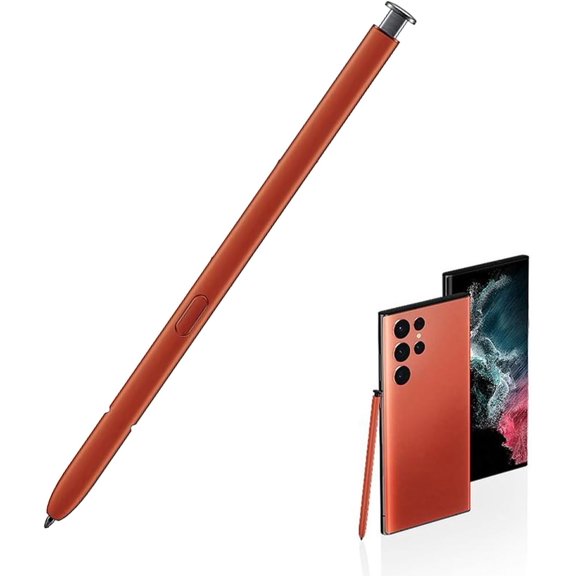 EFFFERTWQL-Galaxy S22 Ultra S Pen Replacement for Samsung Galaxy S22 Ultra 5G 6.8" SM-S908U All Versions Stylus Pen (WithoutBluetooth) (Orange) + 5X Replacement Tips/Nibs