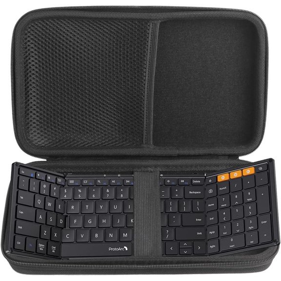 EFFFERTWQL-Hard Travel Protective Case Compatible with ProtoArc Foldable Bluetooth XK01 Folding Wireless Portable Keyboard Windows iOS Android Tablet Smartphone Laptop PC (Only Case)
