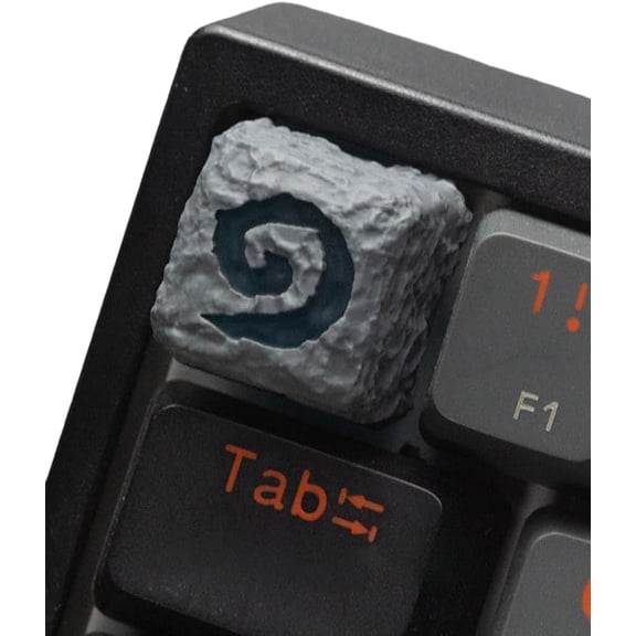EFFFERTWQL-Hearthstone Keycap, Handmade Artisan Resin Replacement ESC Key for Custom Cherry MX Gaming Mechanical Keyboard