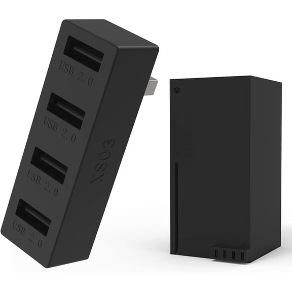 EFFFERTWQL-JZW-Shop 4 Ports USB Hub 2.0 for Xbox Series X, High Speed USB Hub Splitter Expansion Adapter Compatible with Xbox Series