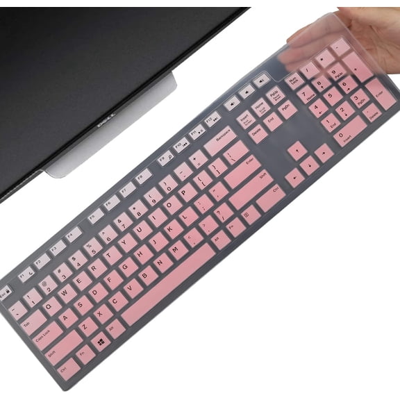 EFFFERTWQL-Keyboard Cover Skin for Dell KM636 KB216 KB216t KB216d KB216p Wired & Wireless Keyboard, Dell Optiplex 5250 3050 3240 5460 7450 7050, Dell Inspiron Desktop 24" 27" 5400 5490 7700 7790 3475