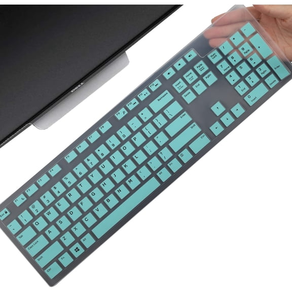 EFFFERTWQL-Keyboard Cover Skin for Dell KM636 KB216 KB216t KB216d KB216p Wired & Wireless Keyboard, Dell Optiplex 5250 3050 3240 5460 7450 7050, Dell Inspiron Desktop 24" 27" 5400 5490 7700 7790 3475