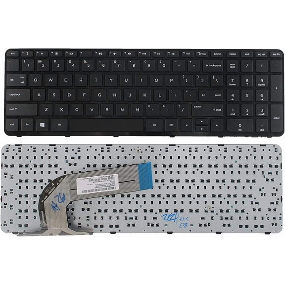 EFFFERTWQL-Keyboard Replacement with Frame Compatible with HP Pavilion 17-E 17-E000 17-e100 Serries Laptop Black US Layout