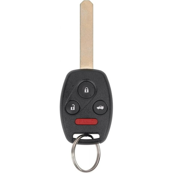 EFFFERTWQL-Keyless Entry Remote Control Uncut Car Ignition Key Fob Compatible with Honda Accord 2003-2007, Replacement for OUCG8D-380H-A, 4 Button