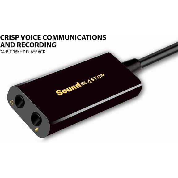 EFFFERTWQL-Labs Sound Blaster Play! 3 External USB Sound Adapter for Windows and Mac. Plug and Play (No Drivers Required). Upgrade to 24-Bit 96Khz Playback