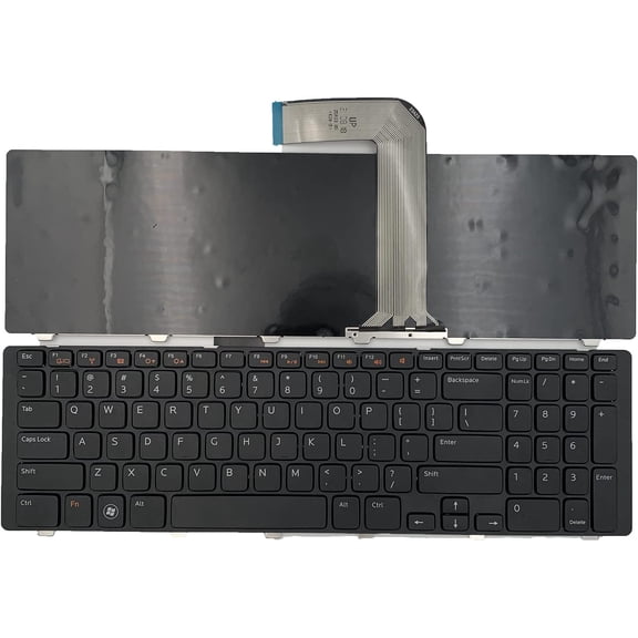 EFFFERTWQL-Laptop Replacement US Layout Keyboard for Dell 17R N7110 L701X L702X 5720 7720 XPS 17 L702X 3750 Black Frame