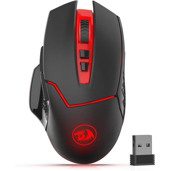 EFFFERTWQL-M690-1 Wireless Gaming Mouse with DPI Shifting, 2 Side Buttons, 2400 DPI, Ergonomic Design, 8 Buttons-Black