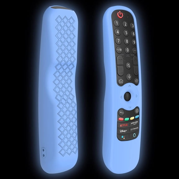 EFFFERTWQL-MR21GC Remote Cover Replacement for LG AN-MR21GA / AN-MR21GC Magic Remote Control w/NFC (2021), Blue Silicone Case Skin Glow in The Dark