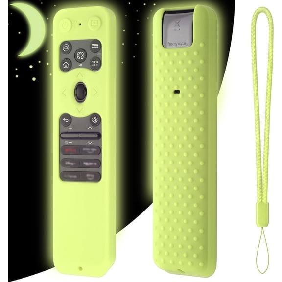 EFFFERTWQL-MR25GA Remote Cover Silicone Case for LG AN-MR25GA/AN-MR25GC Magic Control 2025 LG C5, D5, G5 Series OLED TV Remote Silicone Protective Cover Sleeve (Glow Green)