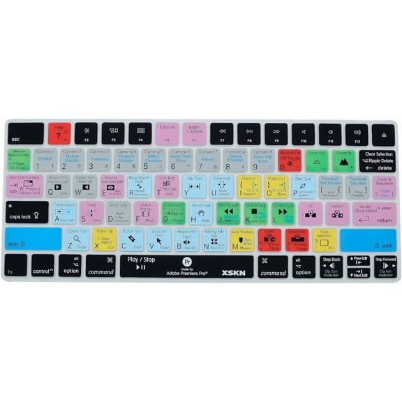 EFFFERTWQL-Magic Keyboard Premiere Pro Shortcuts Silicone Keyboard Cover Skin for 2015 Released Magic Keyboard A1644 MLA22LL/A (US Version)