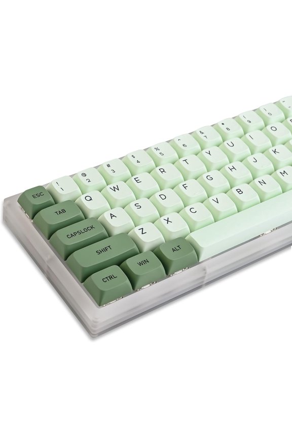 -Matcha Keycaps PBT 122-Key Green Gaming Keycap Set XDA Profile Keycaps Dye-Sub ANSI Layout for MX Keyboard(Matcha English)