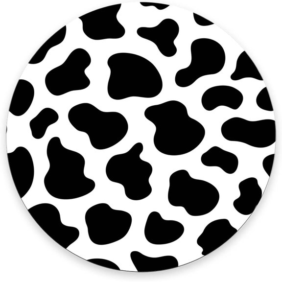 EFFFERTWQL-Mouse Pad, Cow Print Customized Premium-Textured Round Mouse Pad, Washable Mousepads with Non-Slip Rubber Base Computer Mouse Pads for Wireless Mouse 7.97.90.12 inches